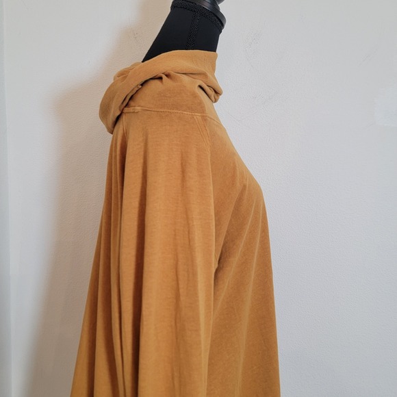 We the Free Large Long Sleeve Mustard Brown Cotton Mockneck Oversize OB1235140 - Picture 8 of 13